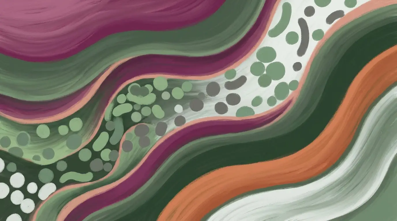 Illustration of the gut microbiome